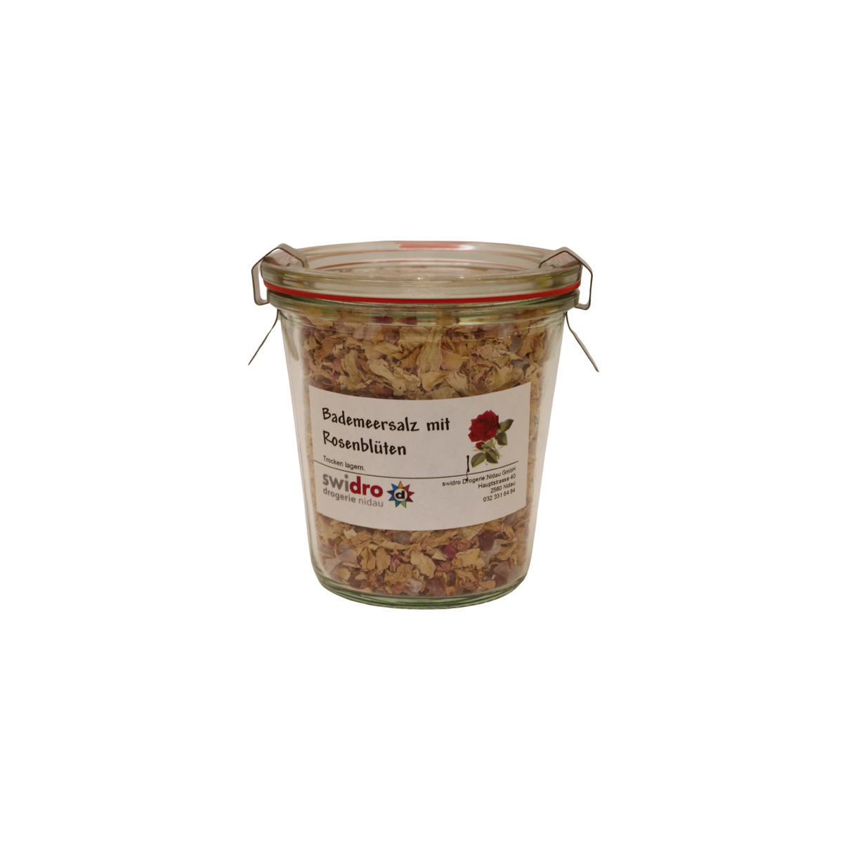 Haspe Bademeersalz mit Rosenblüten pink 250g